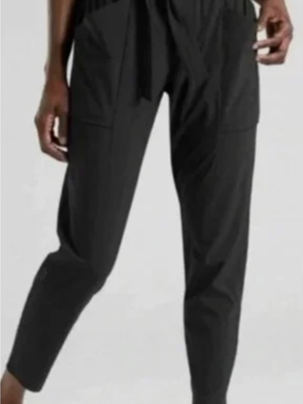 Athleta Black Ankle Tapered Pull-On Jogger Pants